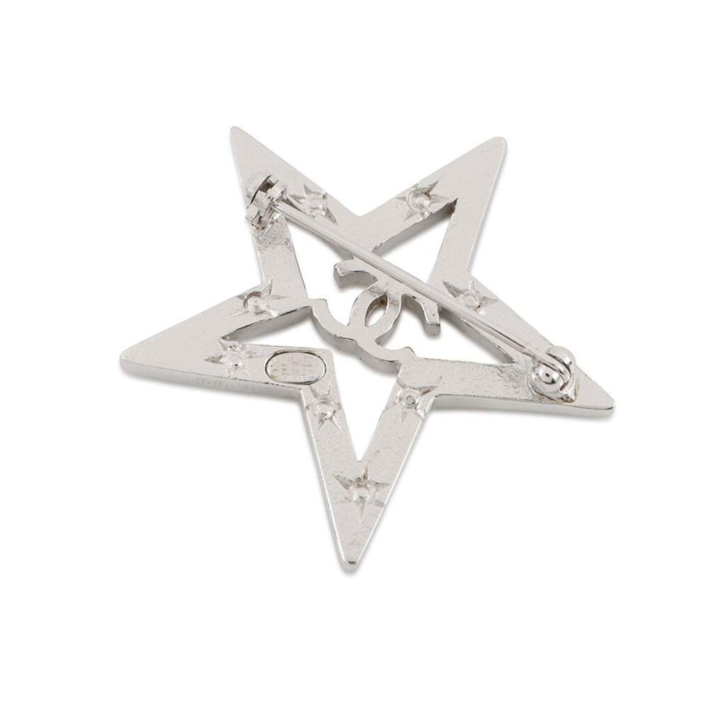 CHANEL Silver Logo Brooch - Picture 3 of 9